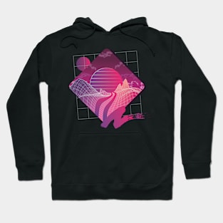 retrowave landscape Hoodie